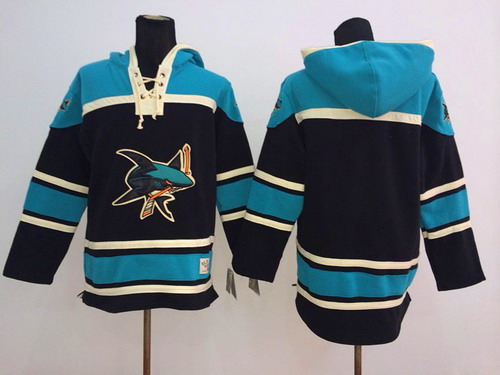 Old Time Hockey San Jose Sharks Blank Black Hoodie