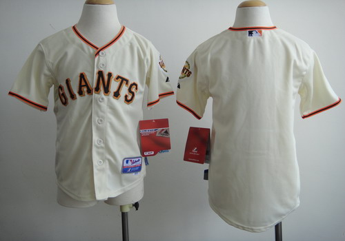 San Francisco Giants Blank Cream Kids Jersey