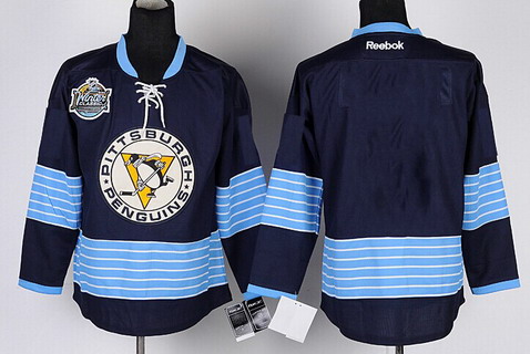 Pittsburgh Penguins Blank Navy Blue Third Jersey