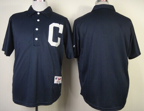 Cleveland Indians Blank 1902 Navy Blue Jersey