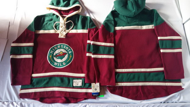 Old Time Hockey Minnesota Wild Blank Red Hoodie