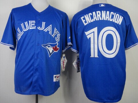 Toronto Blue Jays #10 Edwin Encarnacion Blue Jersey