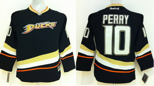 Anaheim Ducks #10 Corey Perry Black Kids Jersey
