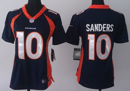 Nike Denver Broncos #10 Emmanuel Sanders 2013 Blue Game Womens Jersey