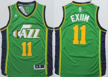 Utah Jazz #11 Dante Exum Revolution 30 Swingman 2014 New Green Jersey