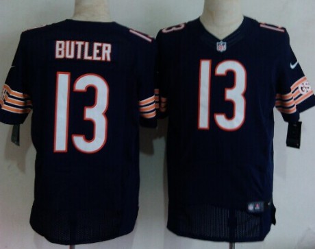 Nike Chicago Bears #13 Drew Butler Blue Elite Jersey