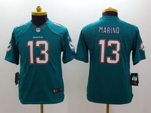 Nike Miami Dolphins #13 Dan Marino 2013 Green Limited Kids Jersey