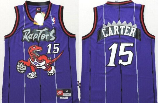 Toronto Raptors #15 Vince Carter Hardwood Classic Purple Swingman Kids Jersey