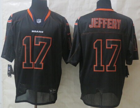 Nike Chicago Bears #17 Alshon Jeffery Lights Out Black Elite Jersey