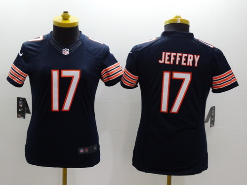 Nike Chicago Bears #17 Alshon Jeffery Blue Limited Womens Jersey