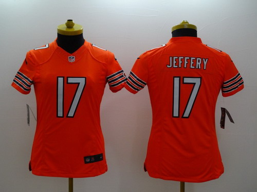 Nike Chicago Bears #17 Alshon Jeffery Orange Limited Womens Jersey