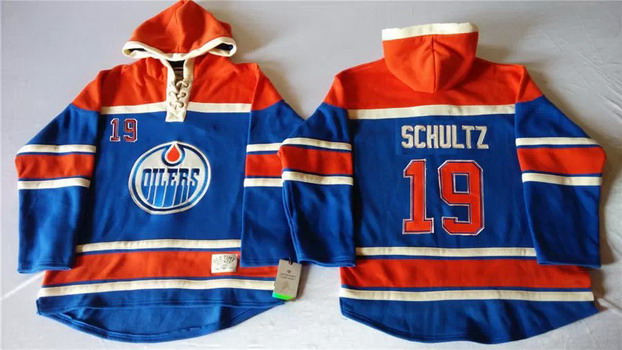 Old Time Hockey Edmonton Oilers #19 Justin Schultz Royal Blue Hoodie