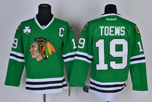 Chicago Blackhawks #19 Jonathan Towes Green jersey