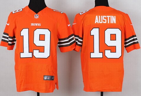 Nike Cleveland Browns #19 Miles Austin Orange Elite Jersey