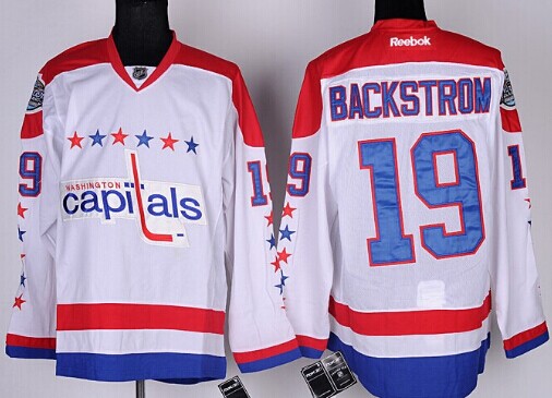 Washington Capitals #19 Nicklas Backstrom White Third Jersey