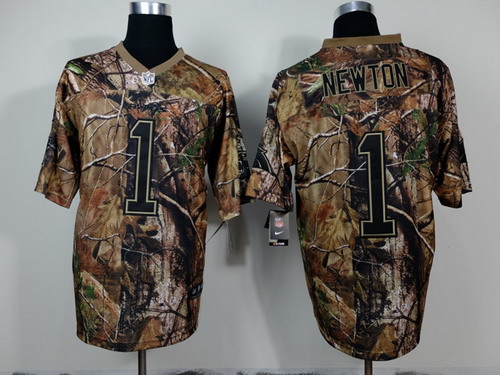 Nike Carolina Panthers #1 Cam Newton Realtree Camo Elite Jersey