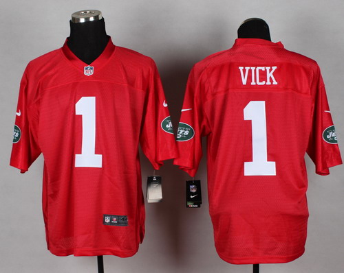 Nike New York Jets #1 Michael Vick 2014 QB Red Elite Jersey