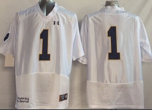 Notre Dame Fighting Irish #1 Greg Bryant 2014 White Jersey