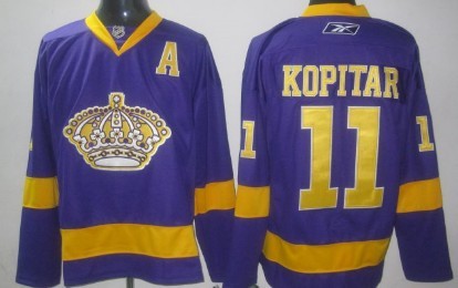 Los Angeles Kings #11 Anze Kopitar Purple Jersey 