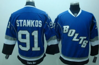 Tampa Bay Lightning #91 Steven Stamkos Blue Third Jersey 