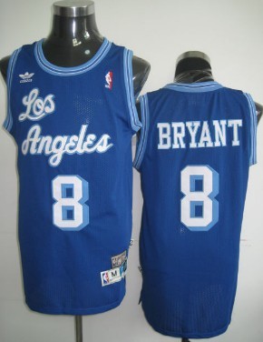 Los Angeles Lakers #8 Kobe Bryant Blue Swingman Throwback Jersey 