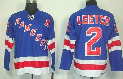 New York Rangers #2 Brian Leetch Light Blue Throwback CCM Jersey 