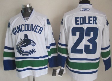 Vancouver Canucks #23 Alexander Edler White Jersey