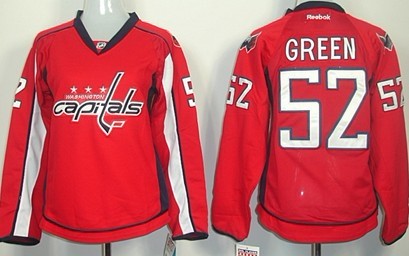 Washington Capitals #52 Mike Green Red Womens Jersey