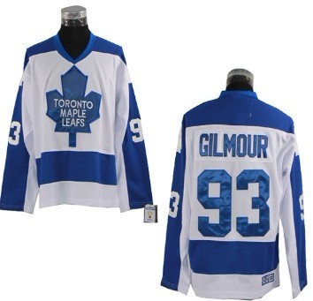 Toronto Maple Leafs #93 Doug Gilmour White With Blue Throwback CCM Jersey 