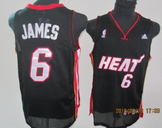 Miami Heat #6 LeBron James Black Swingman Jersey 