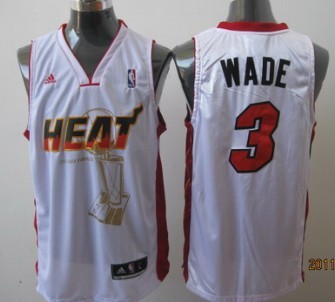 Miami Heat #3 Dwyane Wade White The Finals Commemorative Jersey 