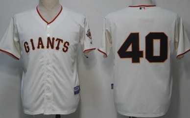 San Francisco Giants #40 Madison Bumgarner Cream Jersey 