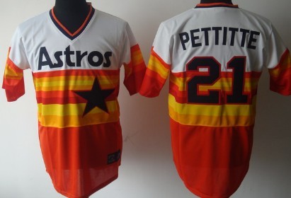 Houston Astros #21 Andy Pettitte Rainbow Throwback Jersey