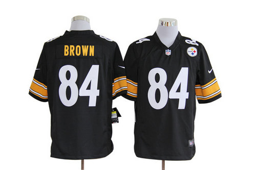 Nike Pittsburgh Steelers #84 Antonio Brown Black Game Jersey