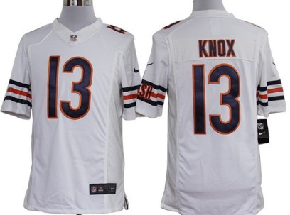 Nike Chicago Bears #13 Johnny Knox White Limited Jersey 