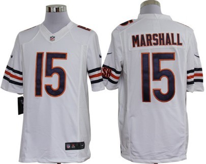 Nike Chicago Bears #15 Brandon Marshall White Limited Jersey 