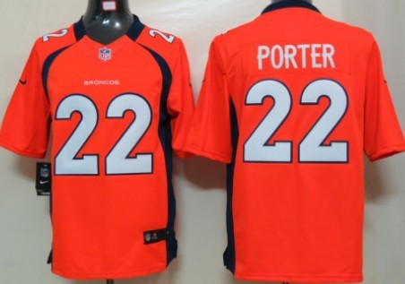 Nike Denver Broncos #22 Tracy Porter Orange Limited Jersey 