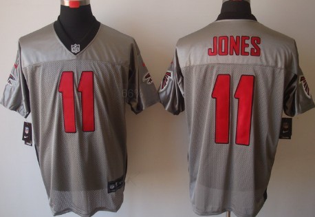 Nike Atlanta Falcons #11 Julio Jones Gray Shadow Elite Jersey 