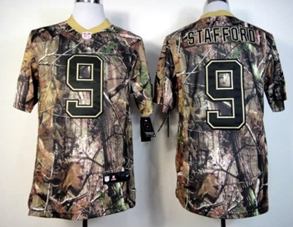 Nike Detroit Lions #9 Matthew Stafford Realtree Camo Elite Jersey