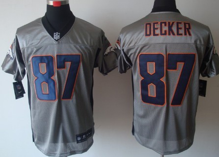 Nike Denver Broncos #87 Eric Decker Gray Shadow Elite Jersey 