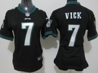 Nike Philadelphia Eagles #7 Michael Vick Dark Green Game Womens 