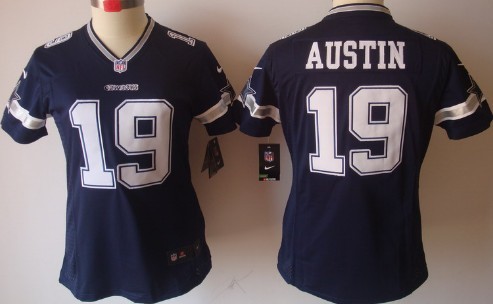 Nike Dallas Cowboys #19 Miles Austin Blue Limited Womens Jersey 