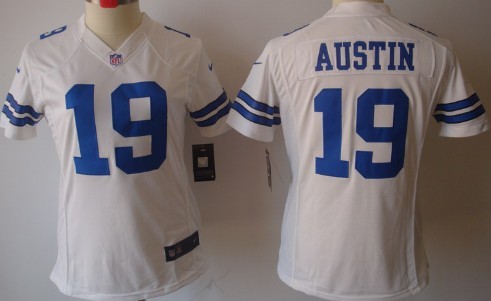 Nike Dallas Cowboys #19 Miles Austin White Limited Womens Jersey 