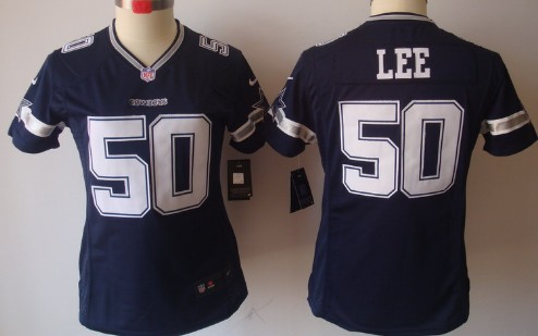 Nike Dallas Cowboys #50 Sean Lee Blue Limited Womens Jersey 