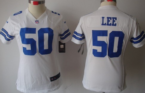 Nike Dallas Cowboys #50 Sean Lee White Limited Womens Jersey 