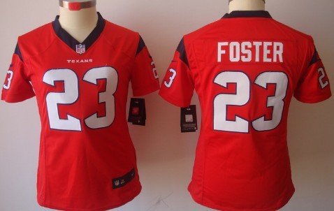 Nike Houston Texans #23 Arian Foster Red Limited Womens Jersey 