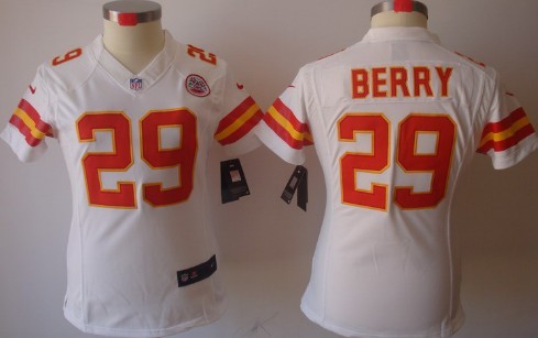 Nike Kansas City Chiefs #29 Eric Berry White Limited Womens Jersey 