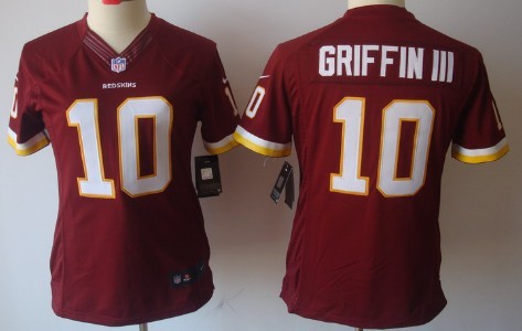 Nike Washington Redskins #10 Robert Griffin III Red Limited Womens Jersey 