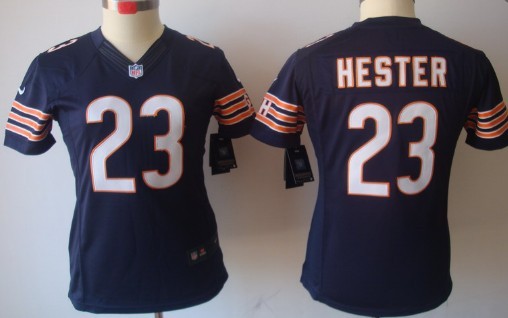 Nike Chicago Bears #23 Devin Hester Blue Limited Womens Jersey 