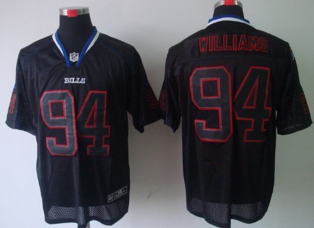 Nike Buffalo Bills #94 Mario Williams Lights Out Black Elite Jersey 